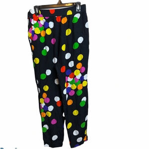 Vintage bold polka dots colourful Pallazo  pants Sz L